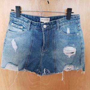 En Creme Women's Denim Cut-off Shorts